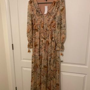 Boho floral maxi dress Small